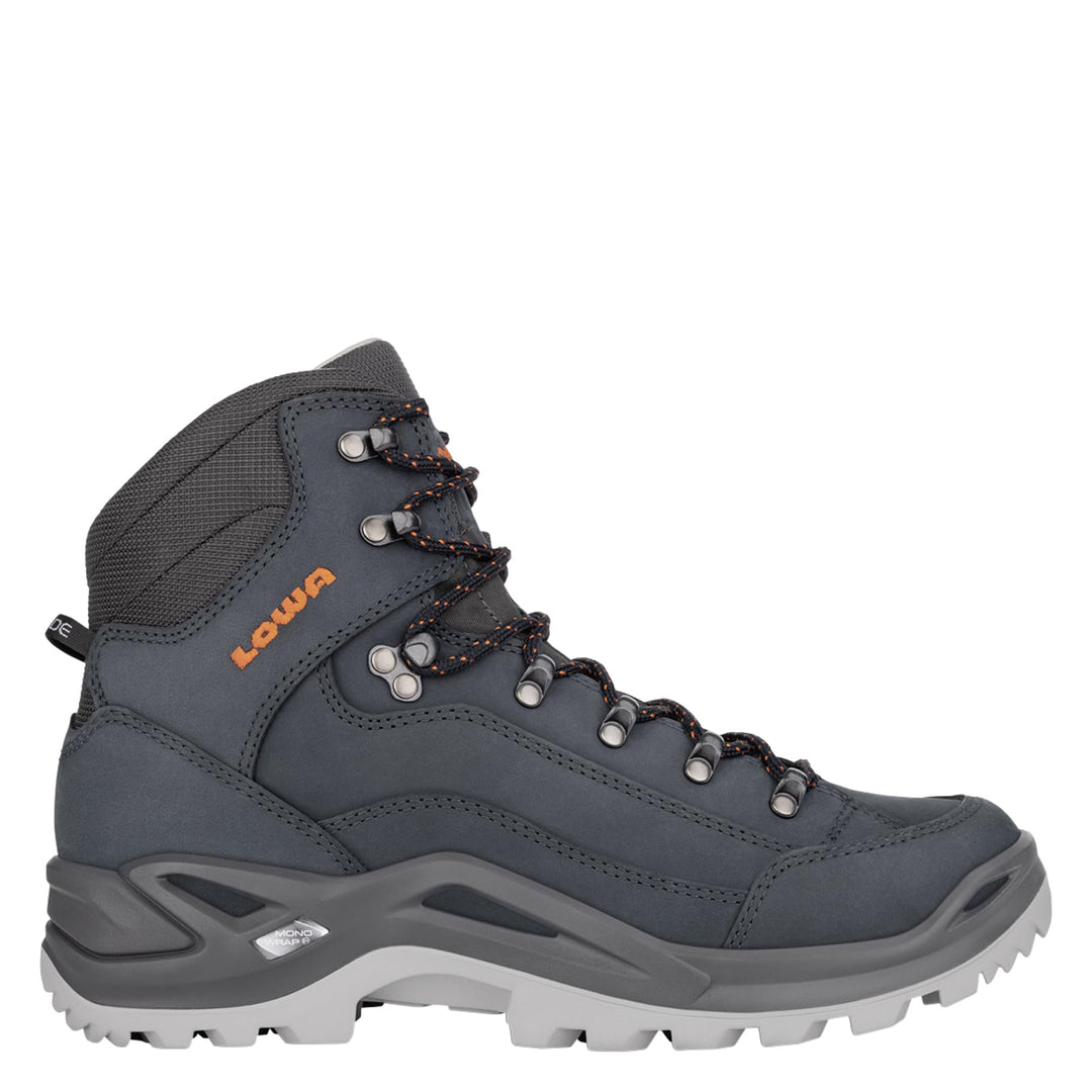 LOWA Stiefel mittel RENEGADE LL MID [2024] 40 EU Dunkelblau Orange, 40 EU Dunkelblau Orange