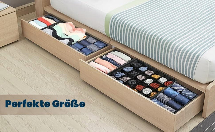 7 Stück Aufbewahrungsboxen,Schublade Organizer Ordnungssystem für Kleiderschrank, für BHS, Unterwäsc