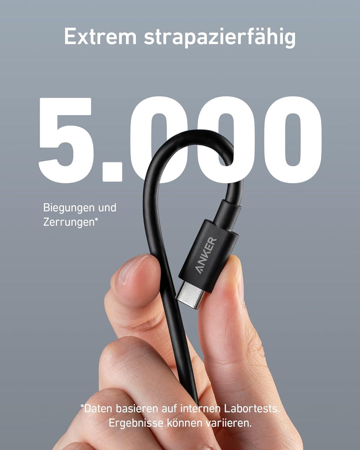 Anker USB 4 Kabel 100cm, Unterstützt 8K HD Display, 40 Gbit/s Datentransfer, 240W USB-C auf USB-C La