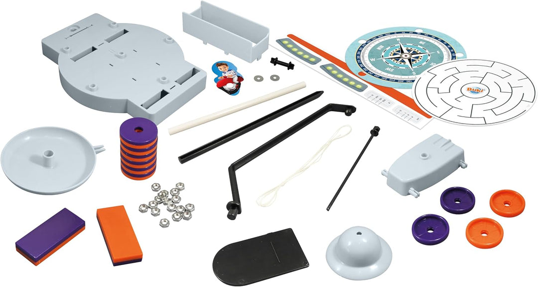 BUKI 3018 - Mini Lab – Magnete | Wissenschaftsset mit 10 Experimenten zu Magnetismus | Lernspielzeug