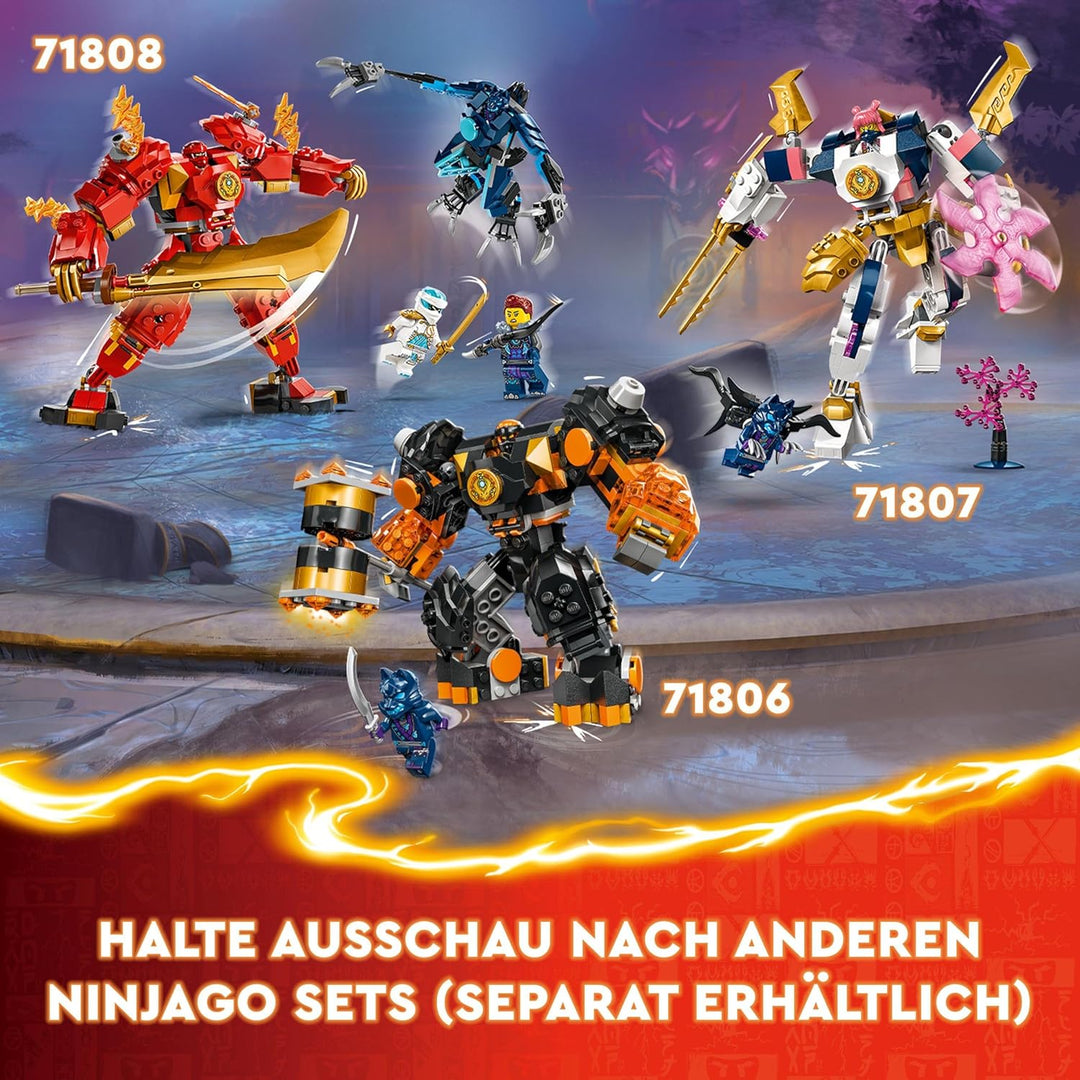 LEGO NINJAGO Kais Feuermech, Actionfiguren-Spielzeug für Kinder mit roter Mech-Figur zum Umgestalten