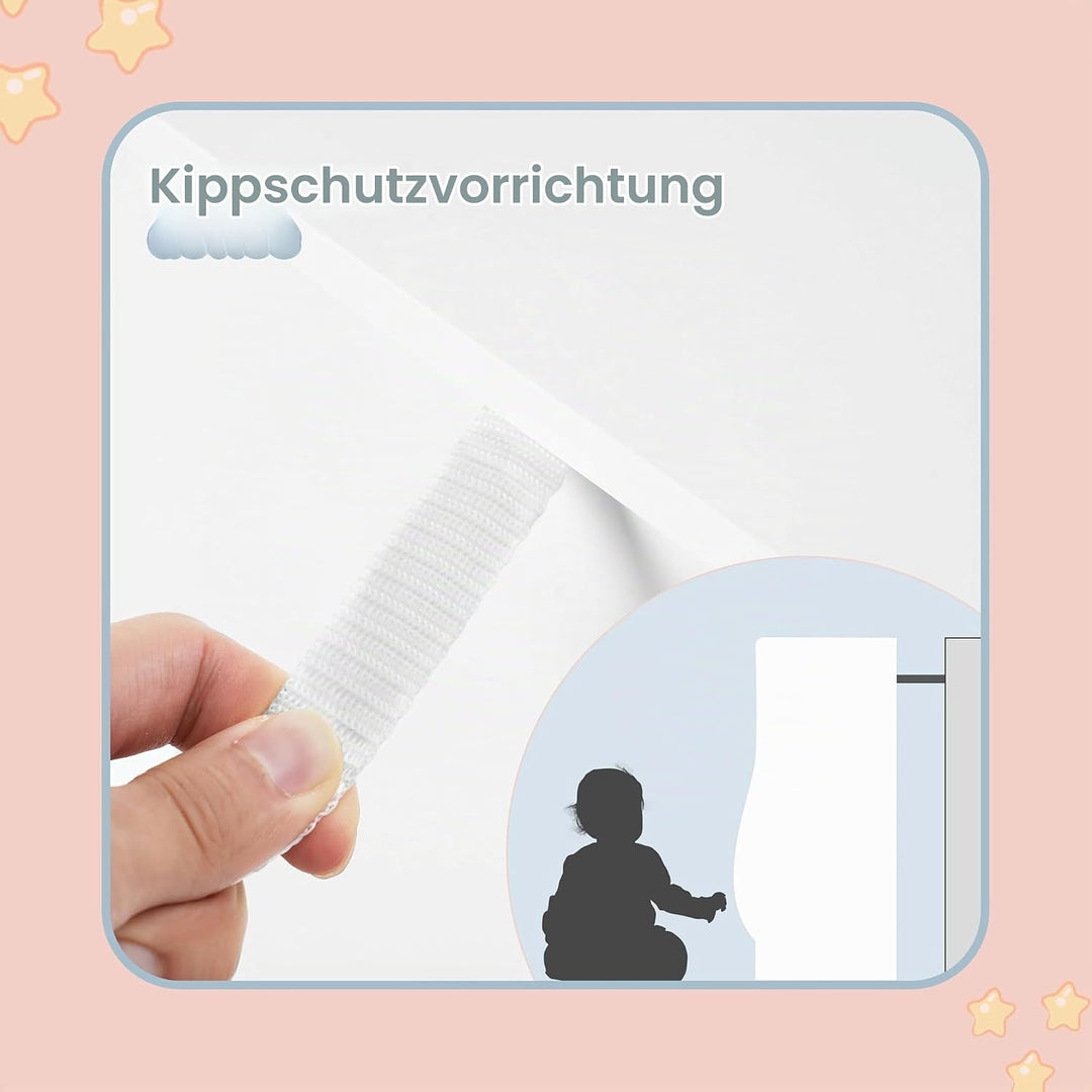 Lestarain Bücherregal Kinder, Regal weiss mit 3 Fächern, Montessori Kinderregal, Spielzeugregal mit