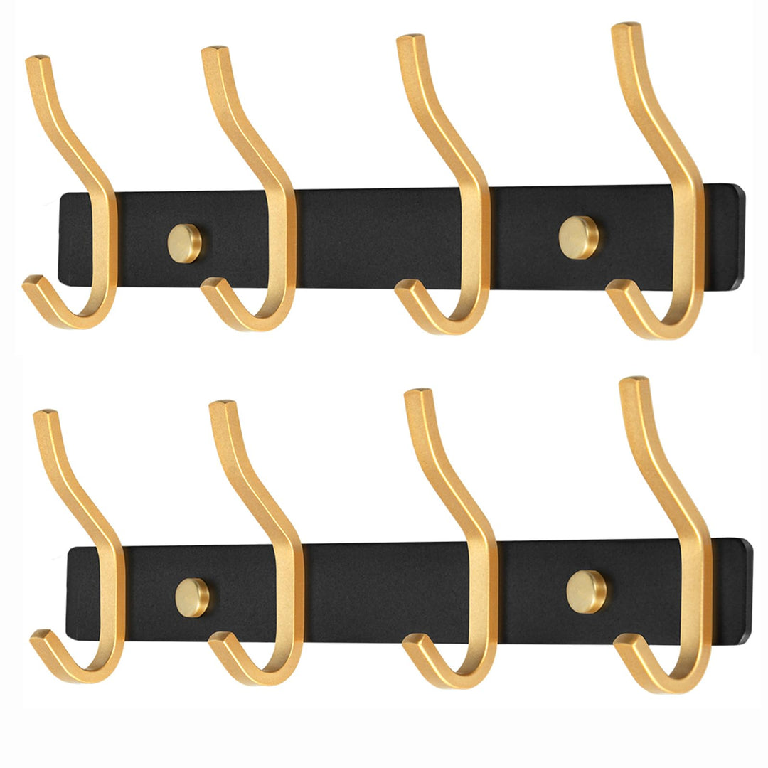 Garderobenhaken Edelstahl, Hakenleiste Kleiderhaken Wand mit 4 Haken, Garderobe Garderobenleiste Wan