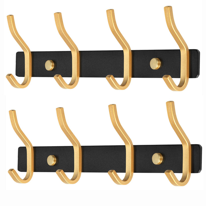 Garderobenhaken Edelstahl, Hakenleiste Kleiderhaken Wand mit 4 Haken, Garderobe Garderobenleiste Wan