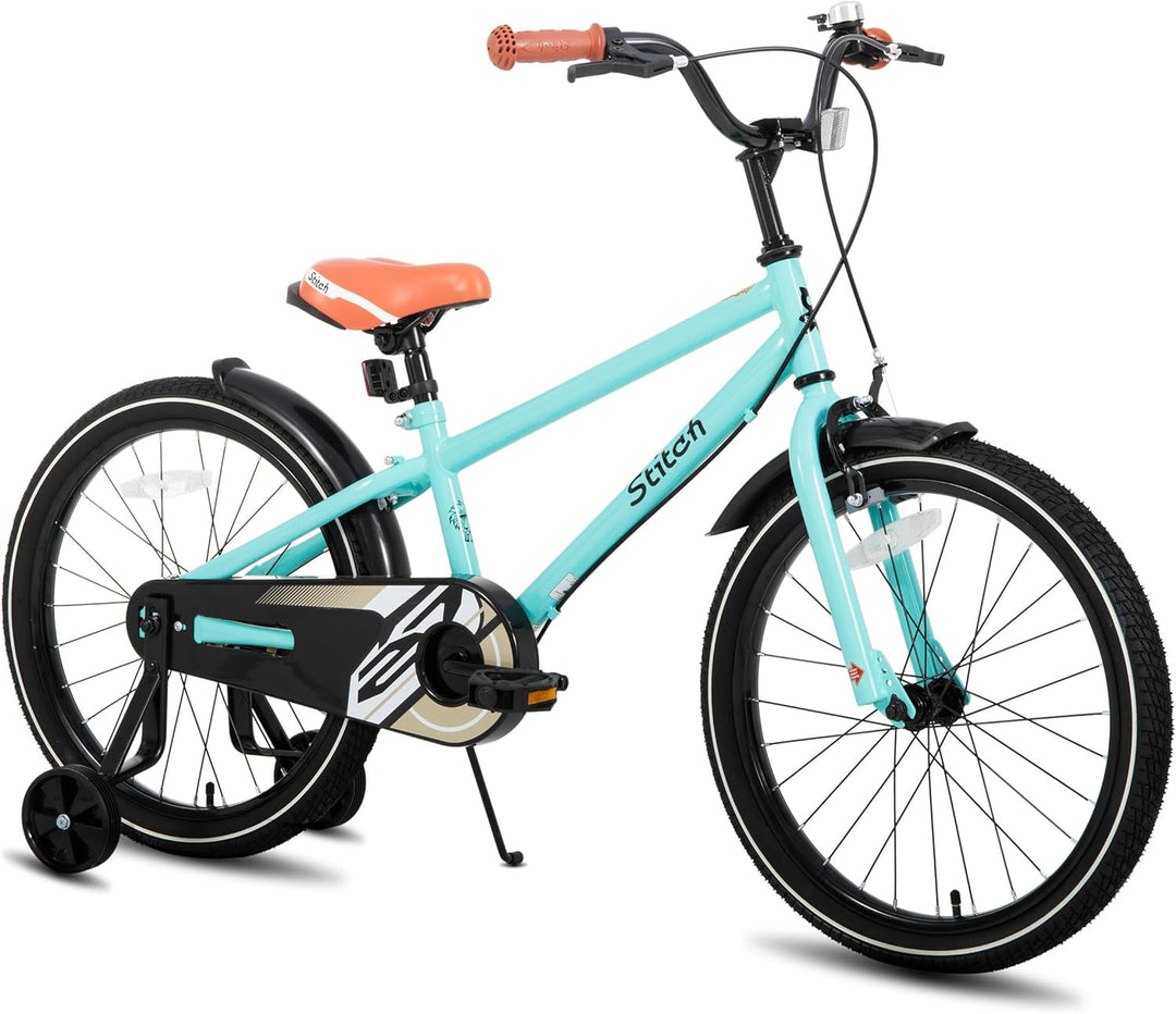 STITCH Kinderfahrrad 14/16/18/20 Zoll für Mädchen und Jungen im Alter von 3 bis 13 Jahren, 14/16/18/