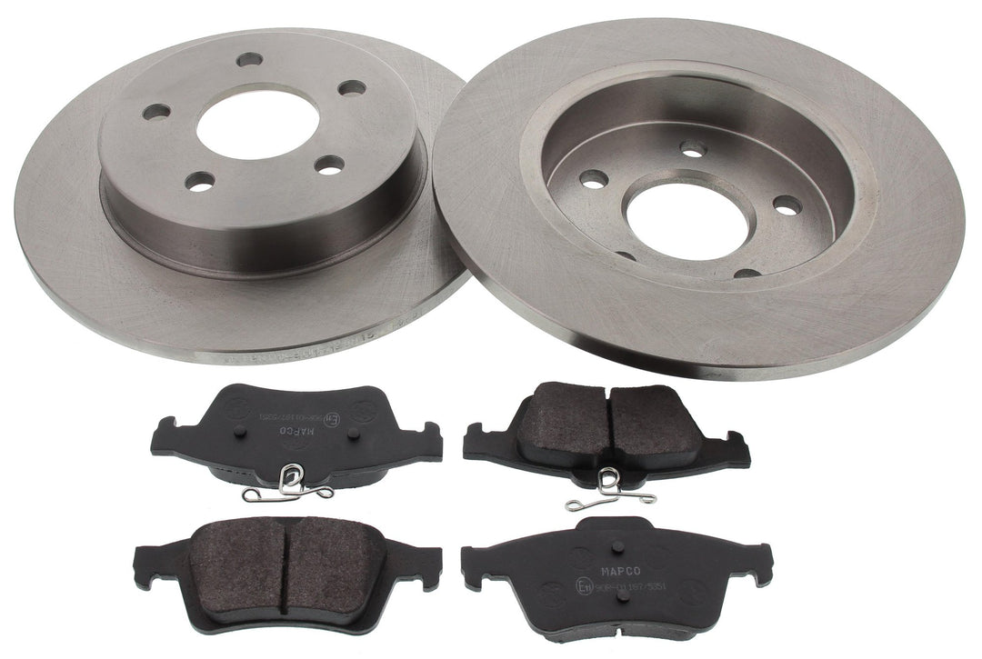 Mapco 47664 Bremsensatz, Bremsscheiben mit Bremsbelägen, Hinterachse
