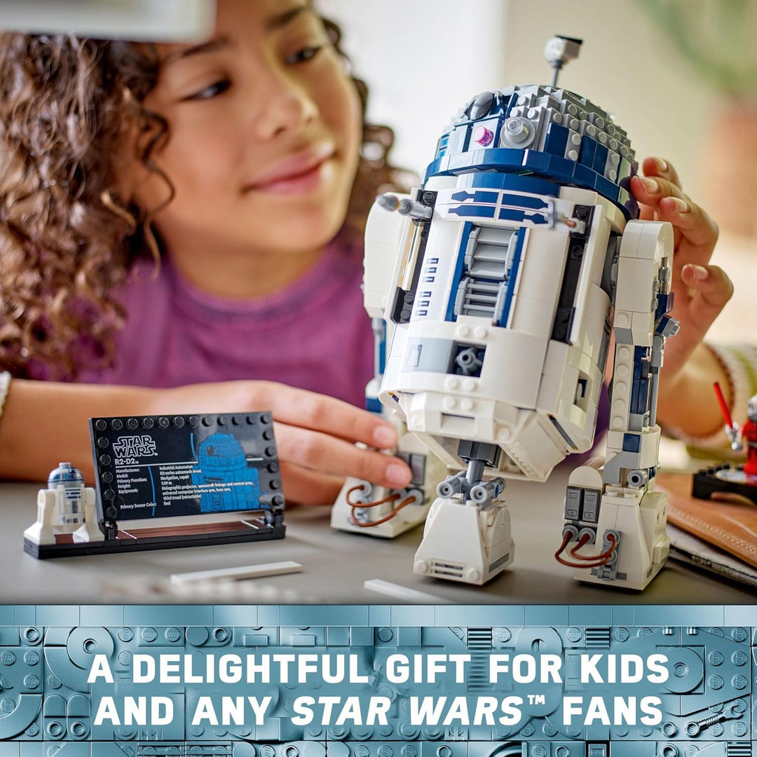 LEGO Star Wars R2-D2 Brick Built Droid Figure, Collectible May The 4th Toy with Exclusive 25th Anniv
