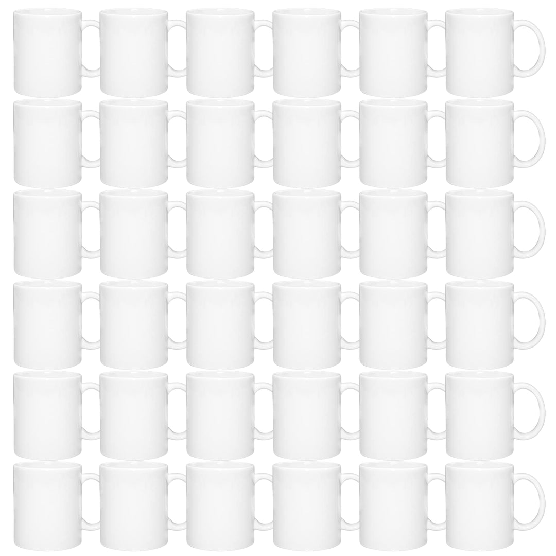 MR.R 36 Stück Sublimationsrohlinge Geschirrspüler Weiss Keramik Kaffeetassen 11oz Blank Keramik Klas