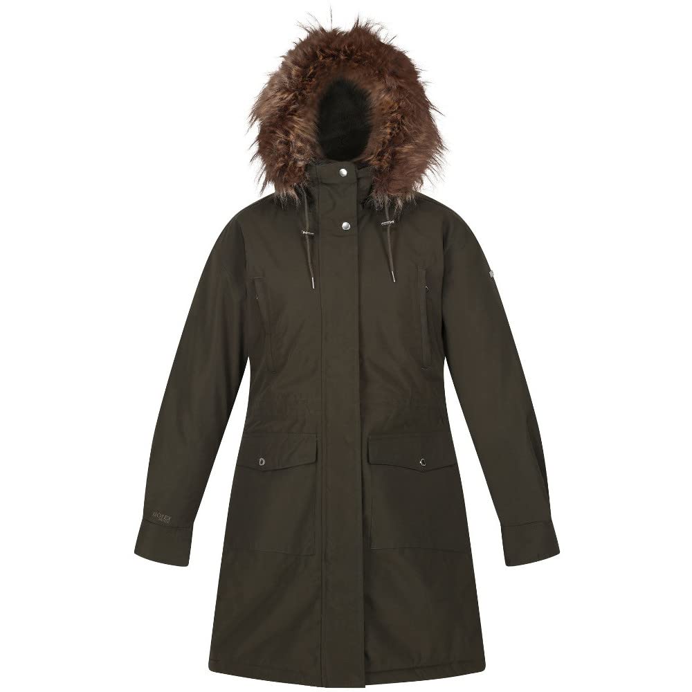 Regatta Damen Shiloh Jackets Waterproof Insulated 40 Dark Khaki, 40 Dark Khaki