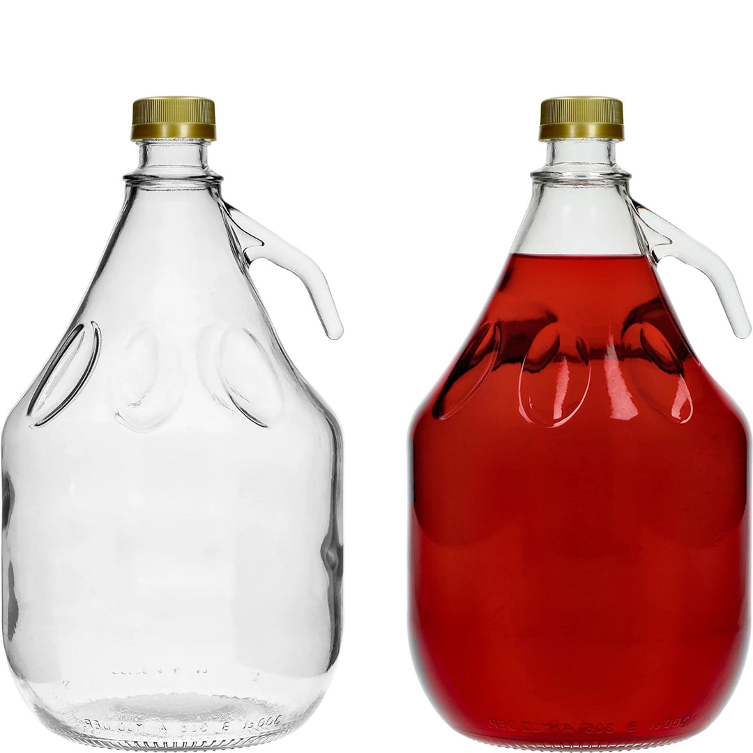 made in home - 3L Glasballon mit Griff &amp; Schraubdeckel – Fermentationsflasche für Wein, Cider, Bier