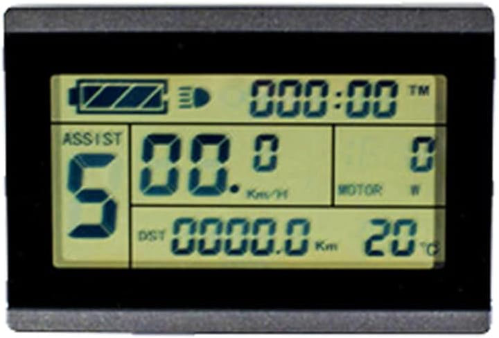 SPORTARC Elektrischer Geschwindigkeitsmesser E-Bike KT-LCD3U LCD Display Meter mit USB Buchse 24/36/