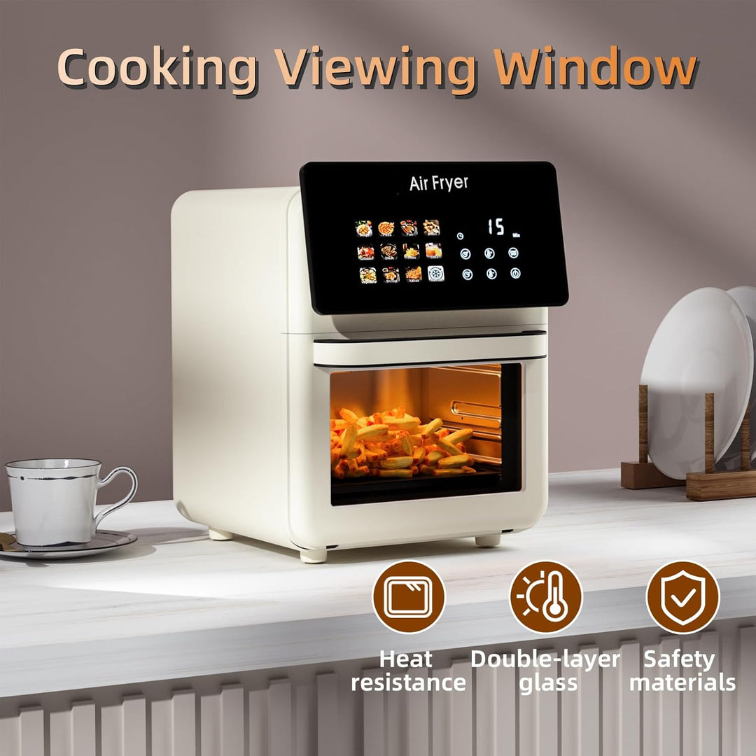 10L Grosser XL Pro Heissluftfritteusen-Ofen mit Grill-Kombination für,12-in-1 Smart-Konvektionsöfen,