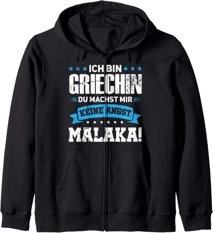 Griechin Griechisch Malaka Kapuzenjacke