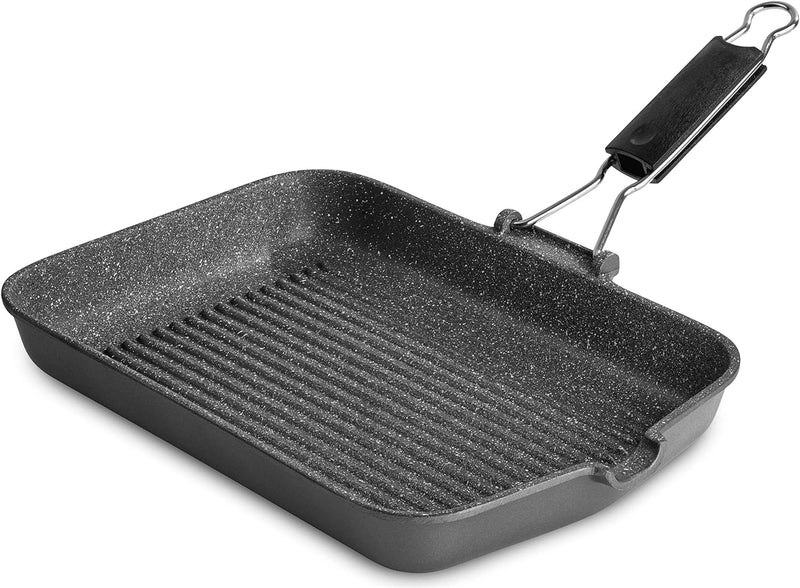 Lagostina Spezieller Antihaftgrill, Aluminiumdruckguss, grau, 24 x 36 cm, 24 x 36 cm