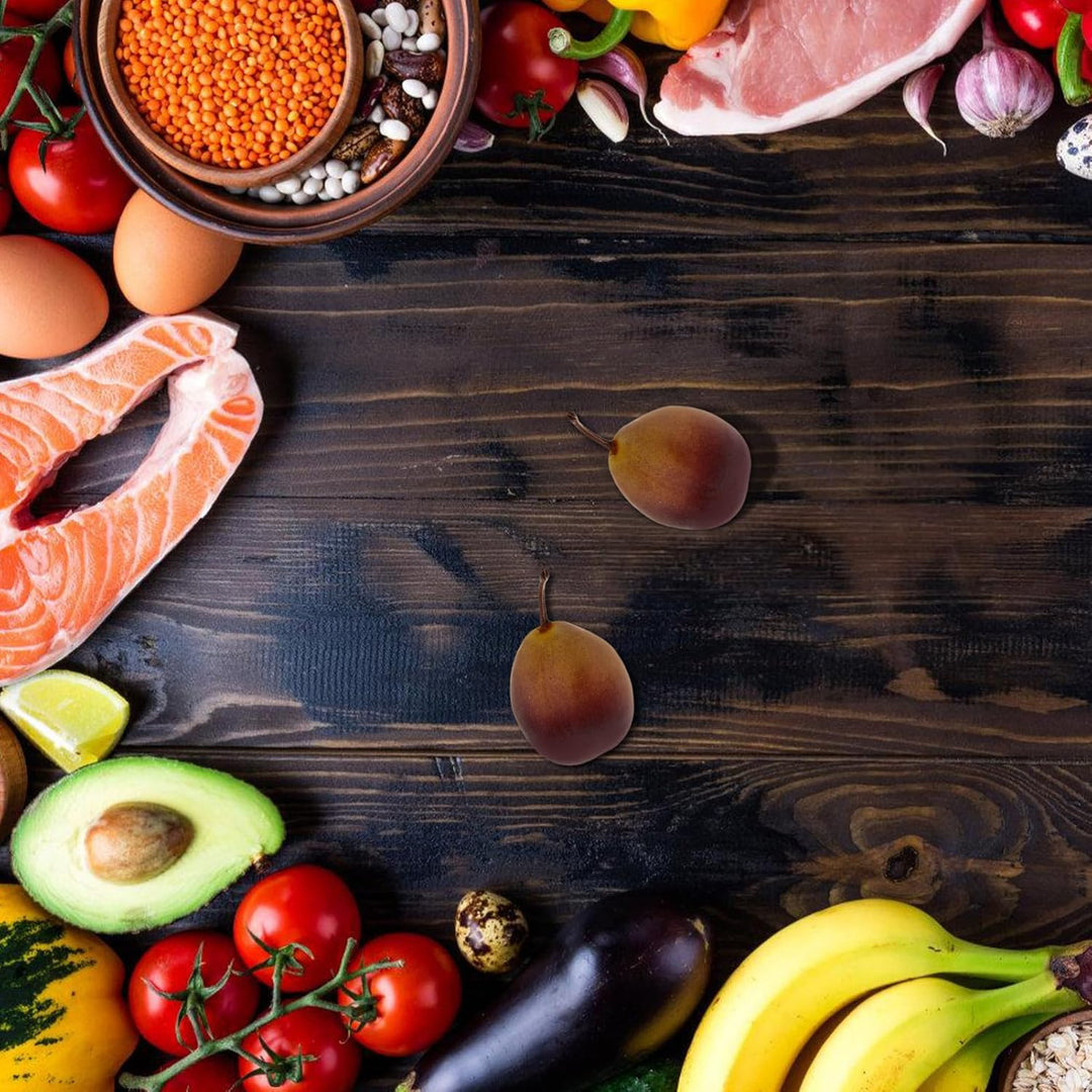 Yardwe 6 Stück Künstliche Pflaumen Lebensechte Deko Früchte für Vasen Tischdekoration und Raumgestal