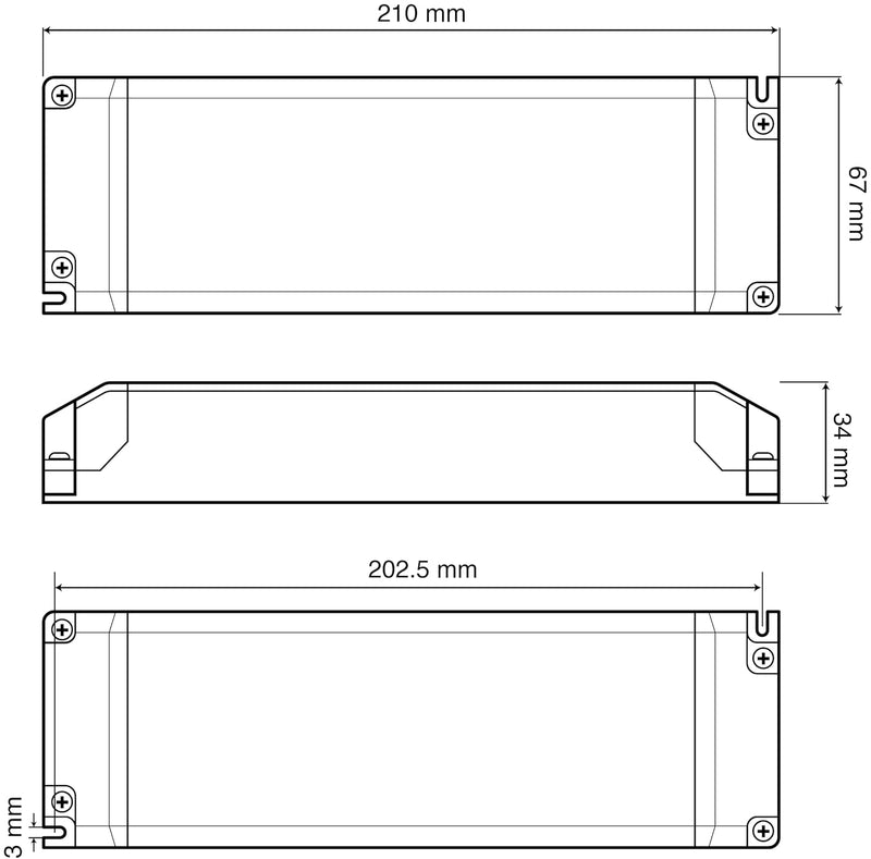 illuburg LED Trafo 24V Dimmbar Triac 33W - 100W für LED Strip Lampe LED Netzteil Treiber Transformat
