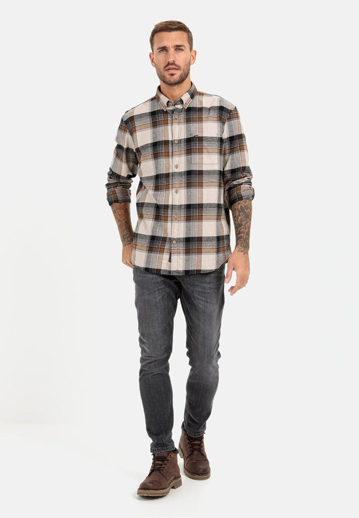 camel active Herren Hemd XL Asphalt, XL Asphalt