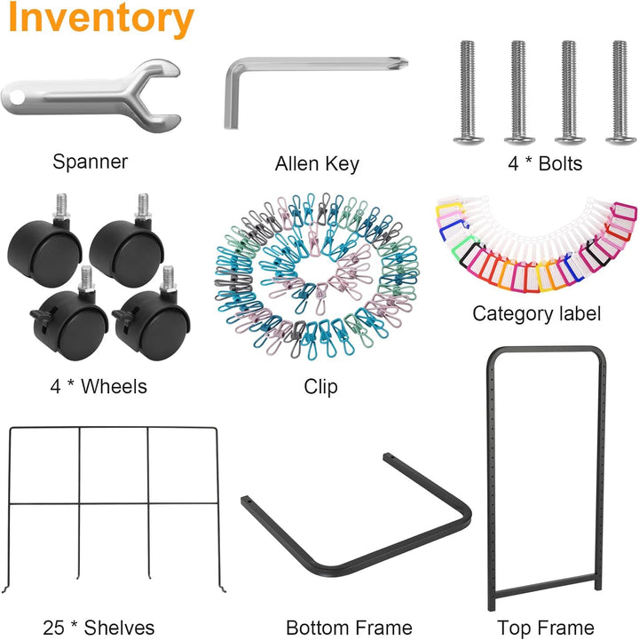 Bilder Trockengestell, Kunst-Trockenständer mit 25 abnehmbare Fächer & Rädern, Mobiles Bildertrocknu