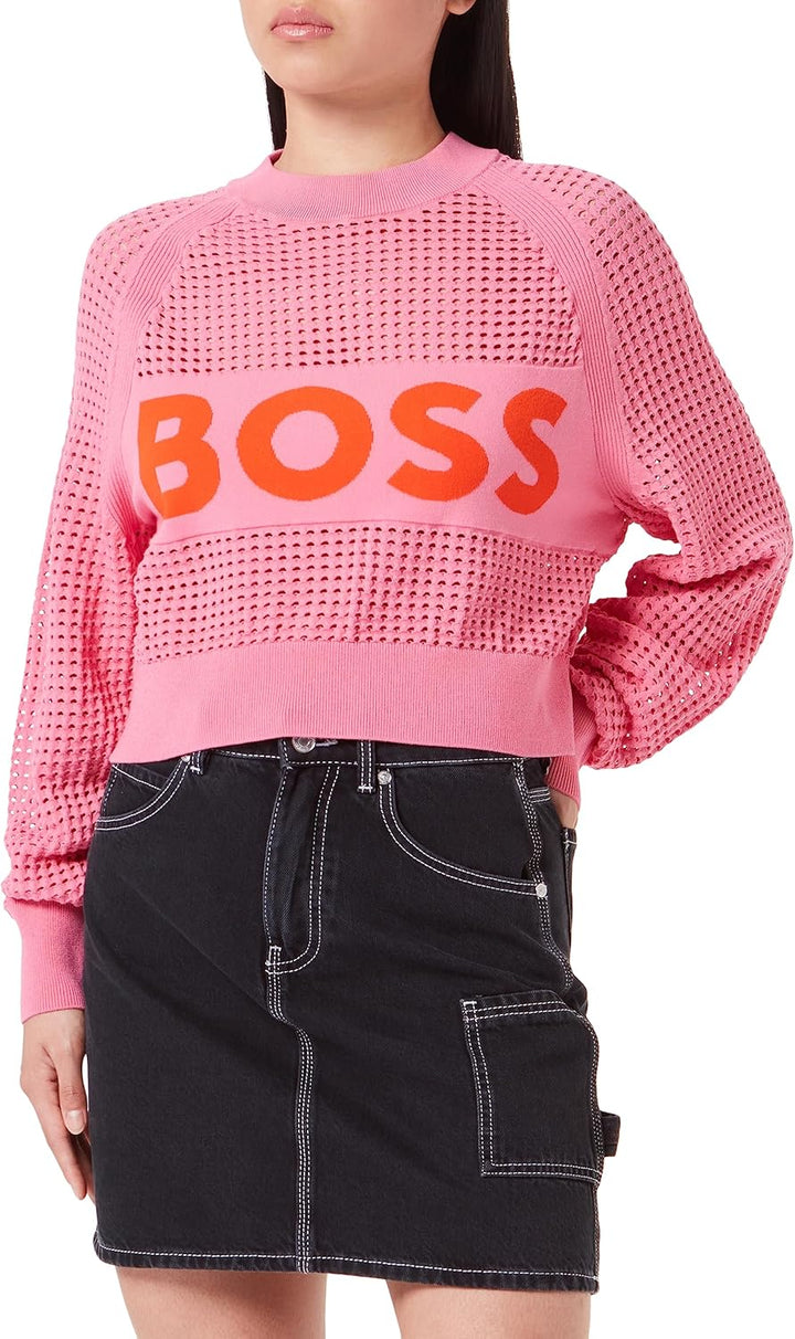 BOSS Damen C_fenniki Knitted_Sweater, M Medium Pink668