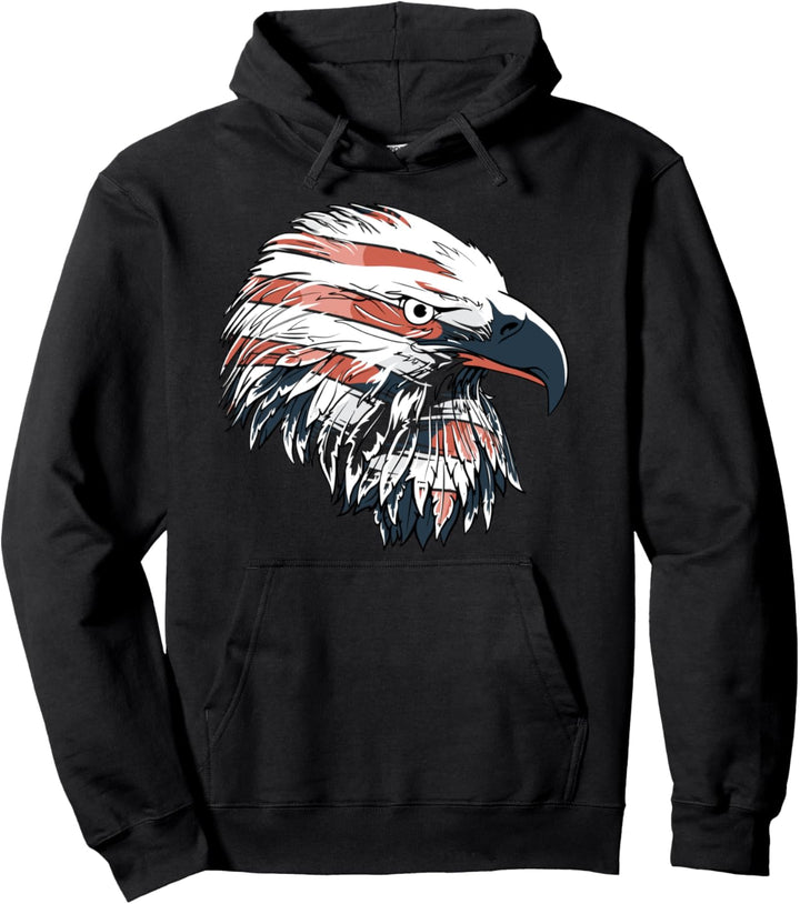 4th Of July American USA Gift - Eagle Pullover Hoodie