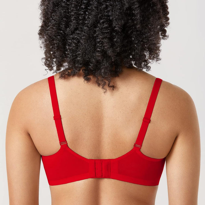 DELIMIRA Damen BH Grosse Grössen Durchschauen Sexy mit Spitze Balkonett Bügel ohne Polster 75B Lippe