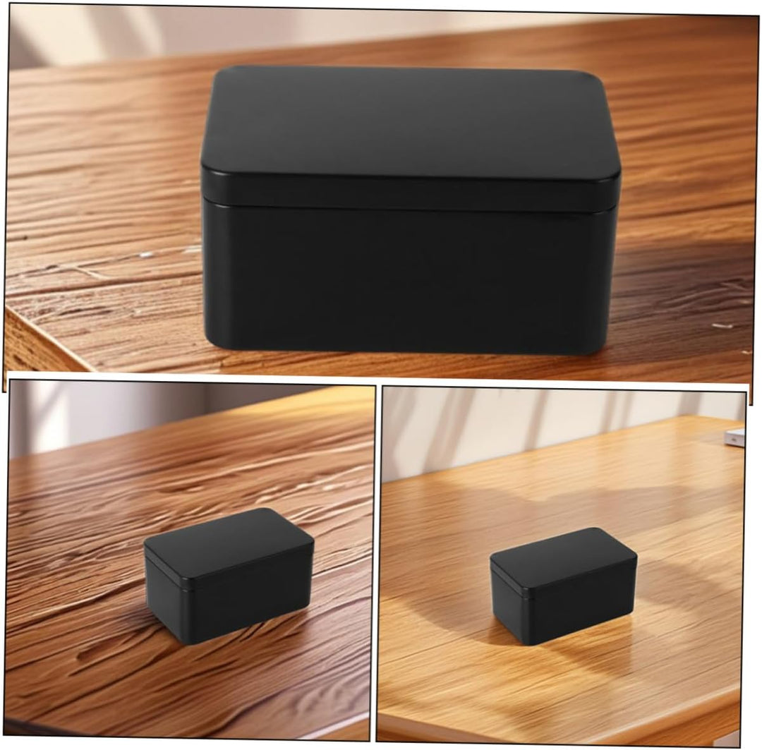 2stücke Kleine Rechteckige Metalldosen Mit Deckel Dekorative Aufbewahrungsbox Für Tee Kekse Und Klei