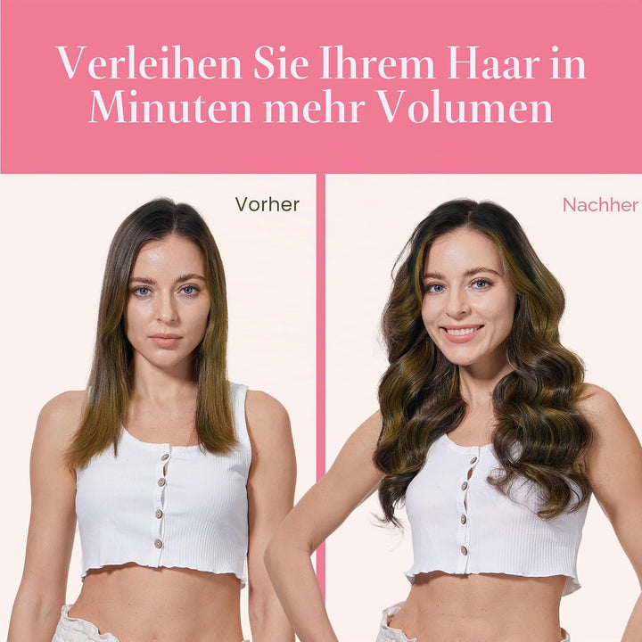 GOO GOO Clip in Extensions Echthaar, Echthaar Extensions Clip, 40cm 150g 9pcs, Extensions Echthaar,
