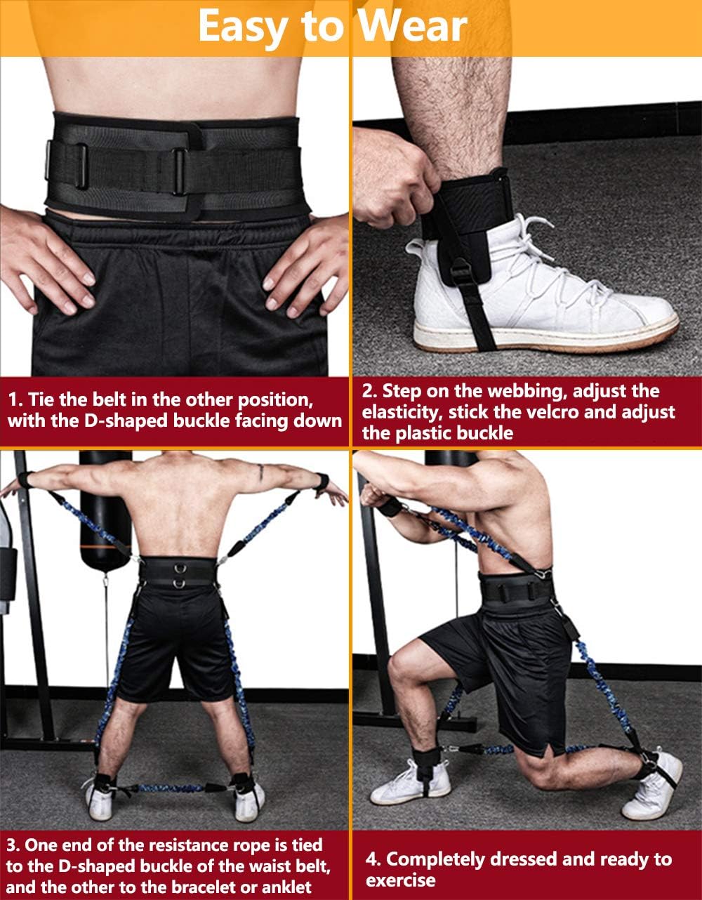 Sfeexun Boxen Expander Resistance Bands Set: Boxing Gummibänder Expander Fitness Band Gummibänder Fi