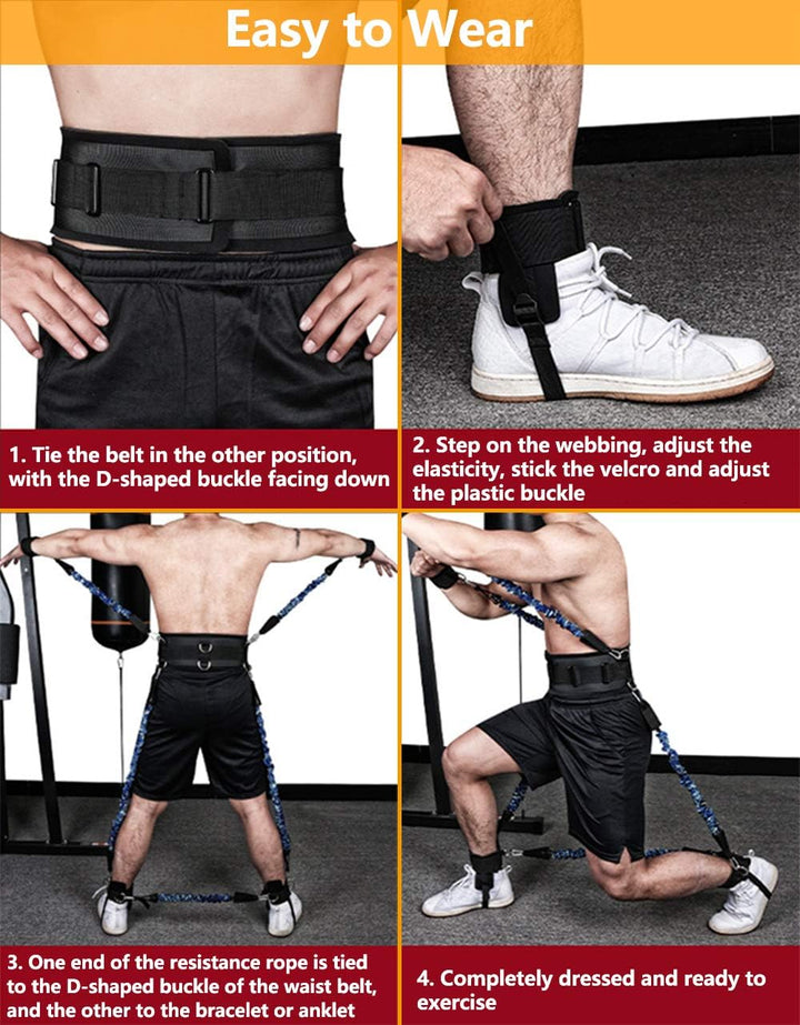 Sfeexun Boxen Expander Resistance Bands Set: Boxing Gummibänder Expander Fitness Band Gummibänder Fi