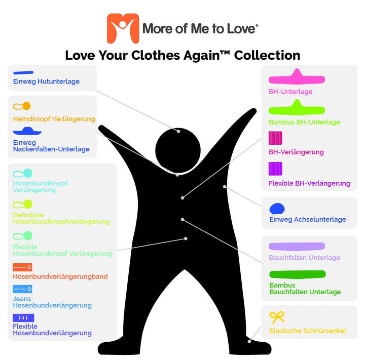 More of Me to Love- Baumwolle BH Einlage, 9er-Pack, schwarz, weiss, beige, XL X-Gross - 9 Stück, X-G