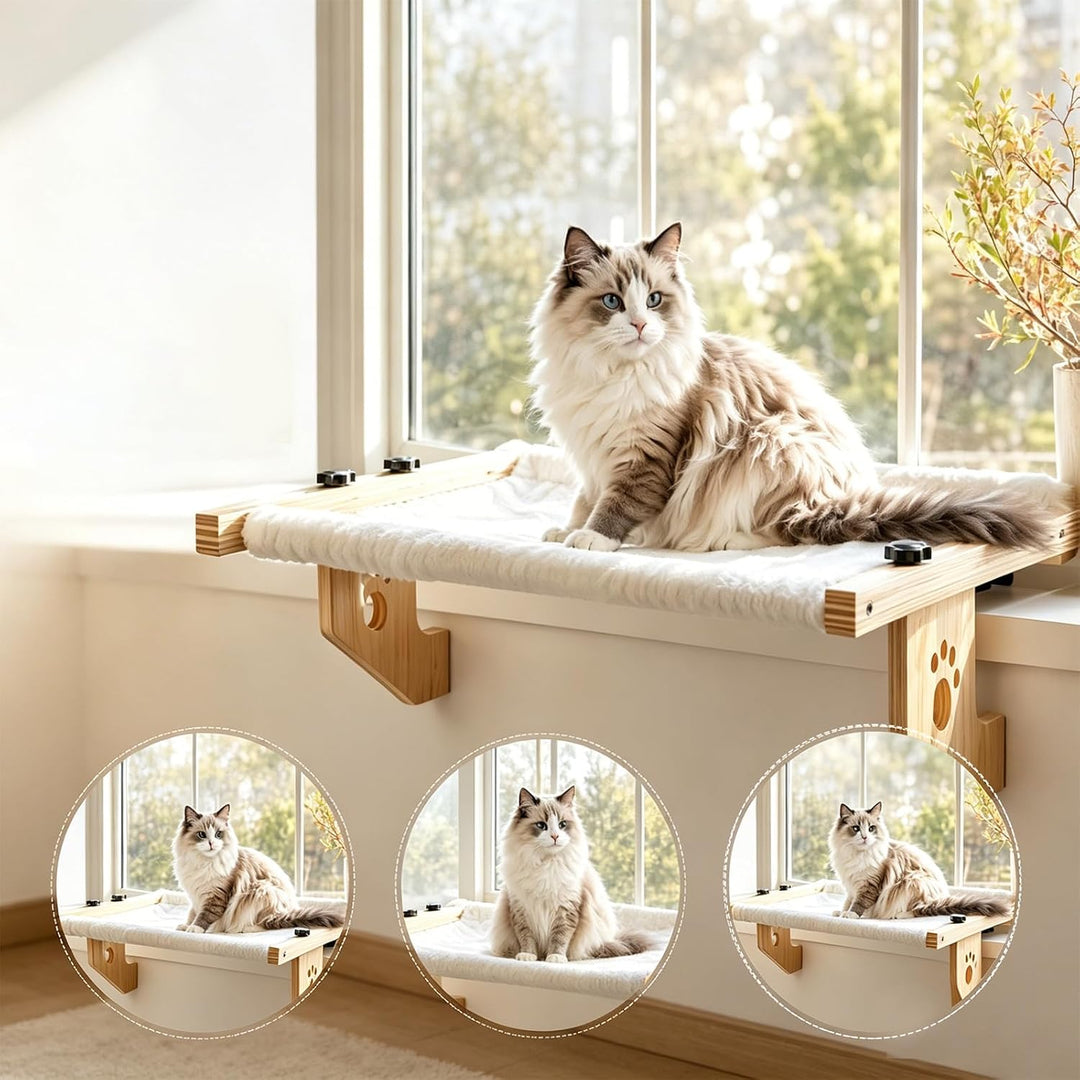 Heizungsliege Hängende Katzenhängematte, Katzenbett Fensterbank mit Montagezubehör, Balkon Katzenbet