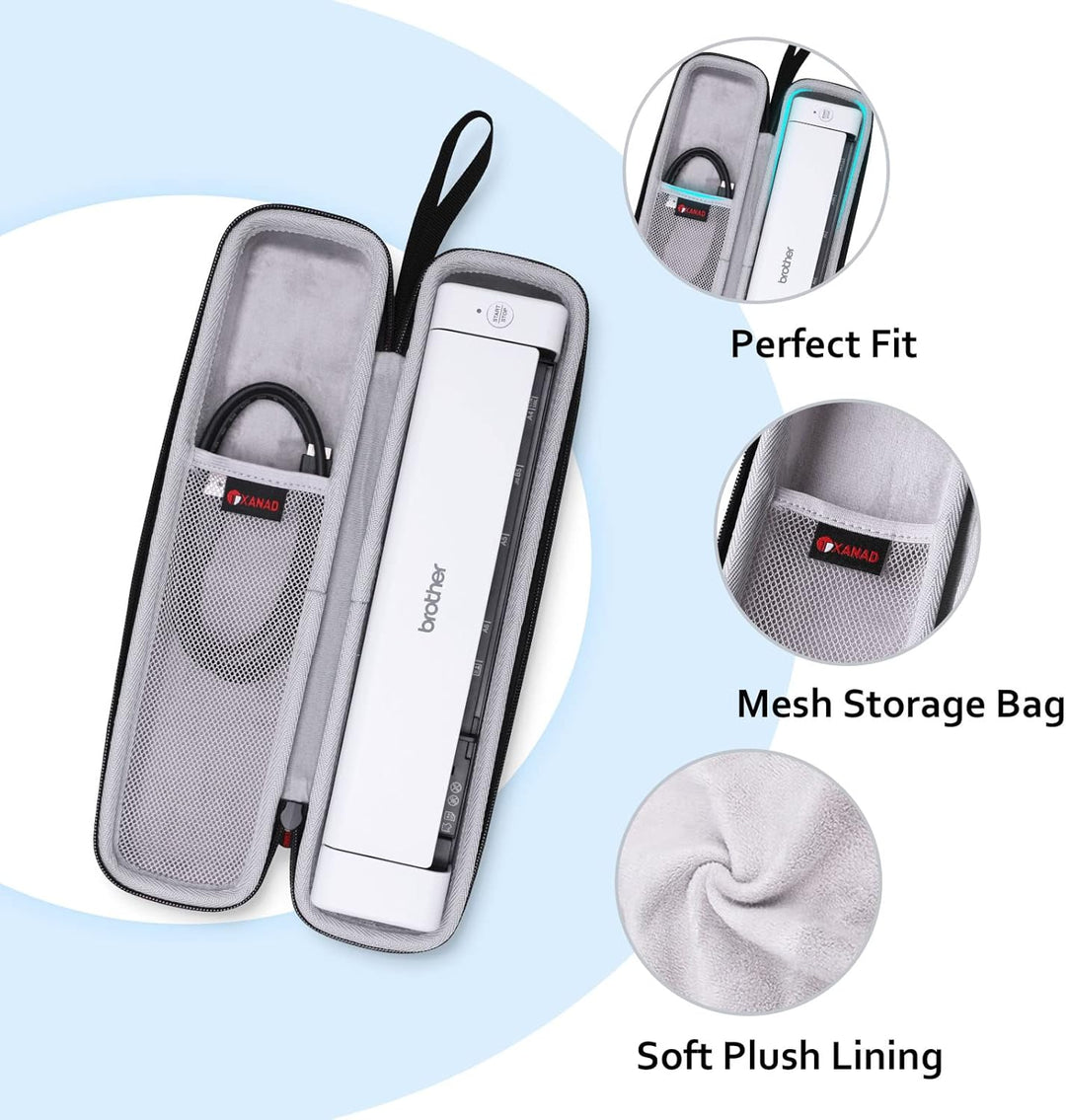 XANAD Tasche für Dokumentenscanner, kompatibel für Brother DS-640 / DS-740 / DS-940 Mobiler Scanner