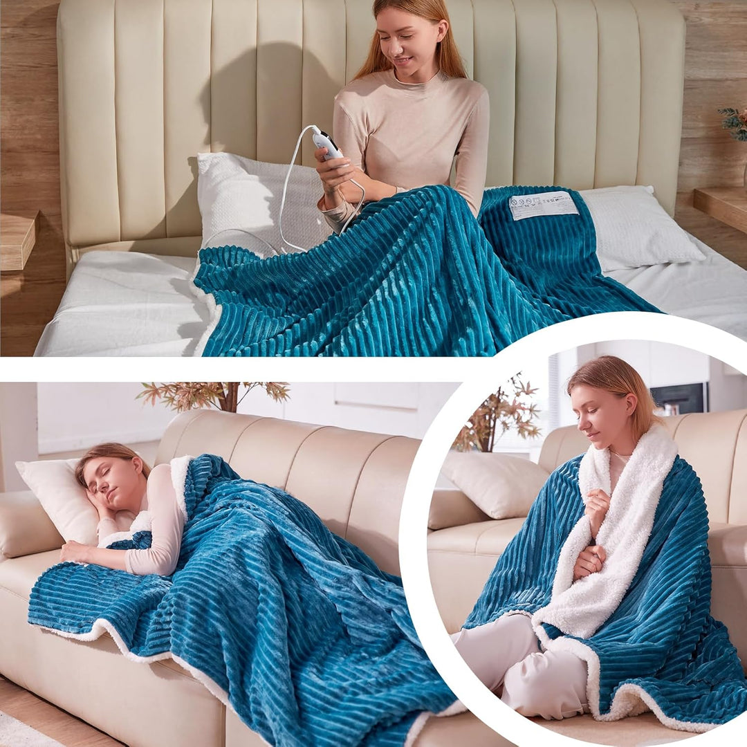 YDW Wärmedecke Heizdecke mit Abschaltautomatik - 180x130 cm Kuscheldecke Electric Blanket Wärme Behe