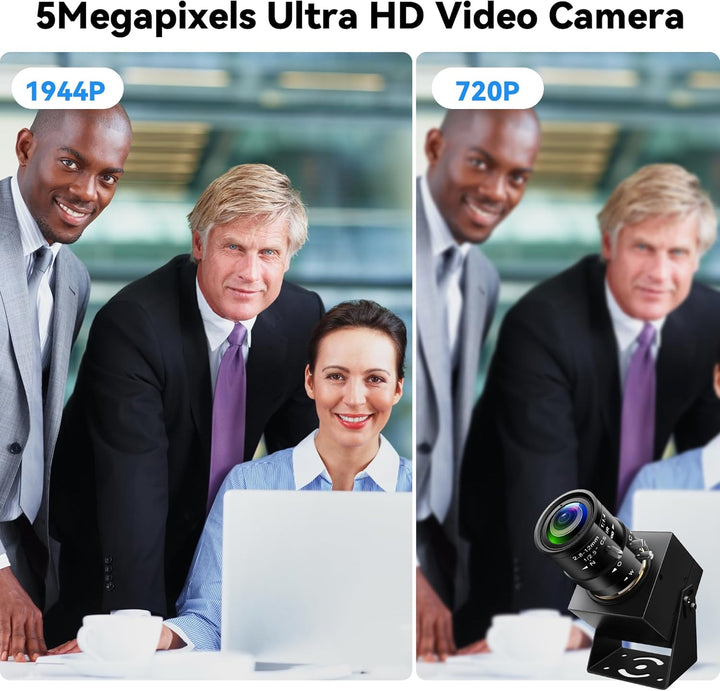 ELP 5 Megapixel USB Kamera CS Mount Webcam mit manuellem Fokus und 2,8–12 mm 4-Fach optischem Teleob
