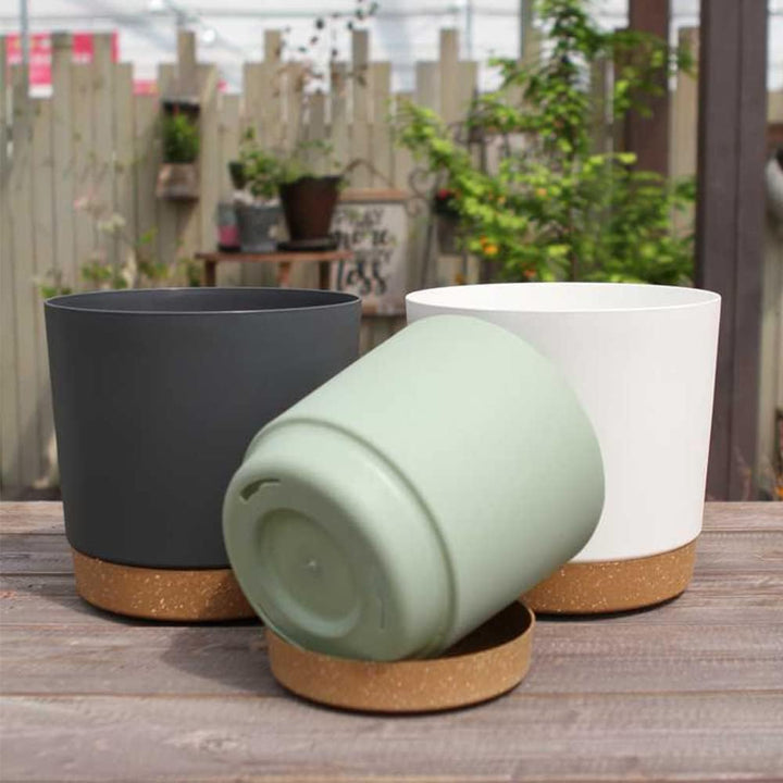 ZMTECH Blumentopf 20 cm Durchmesser übertöpfe für zimmerpflanzen, Kunststoff blumentöpfe mit Unterse