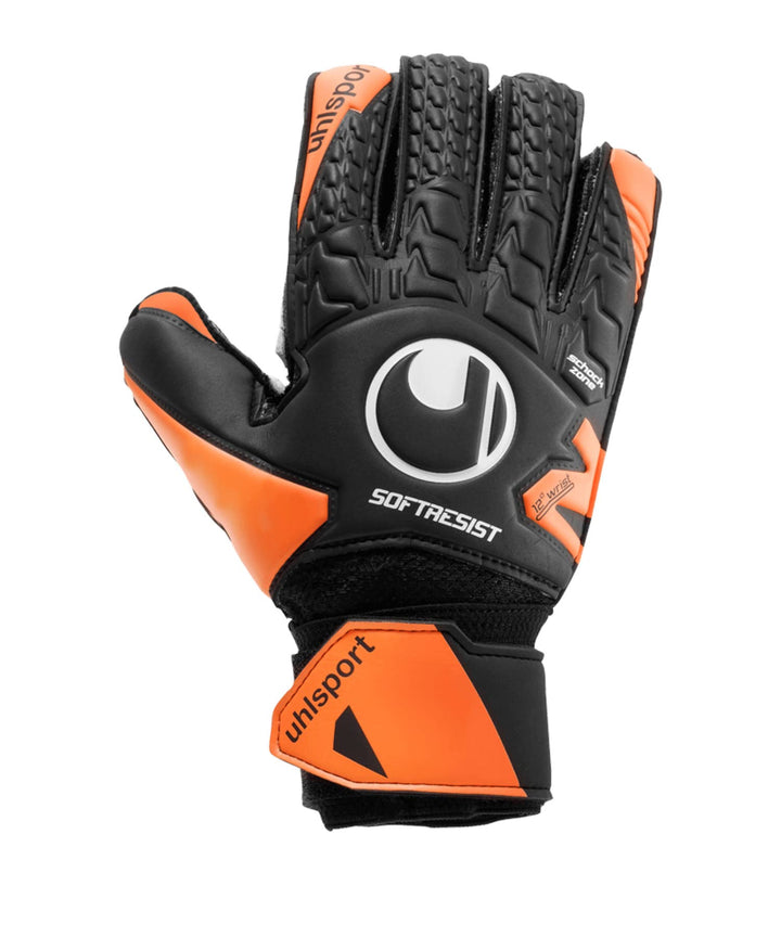 uhlsport Herren Soft Resist Flex Frame Handschuhe 5 schwarz/fluo orange/Weiss, 5 schwarz/fluo orange