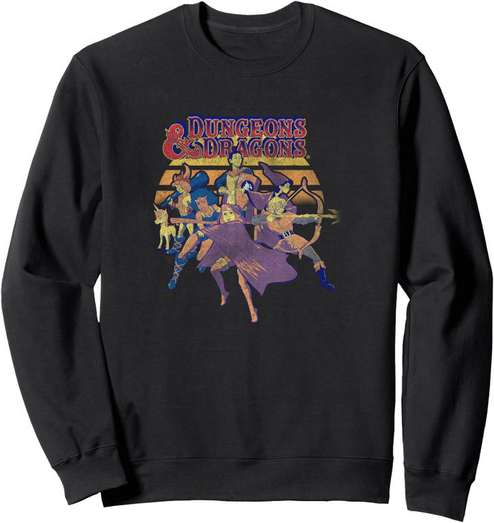 Dungeons &amp; Dragons Retro Characters Action Pose Sweatshirt