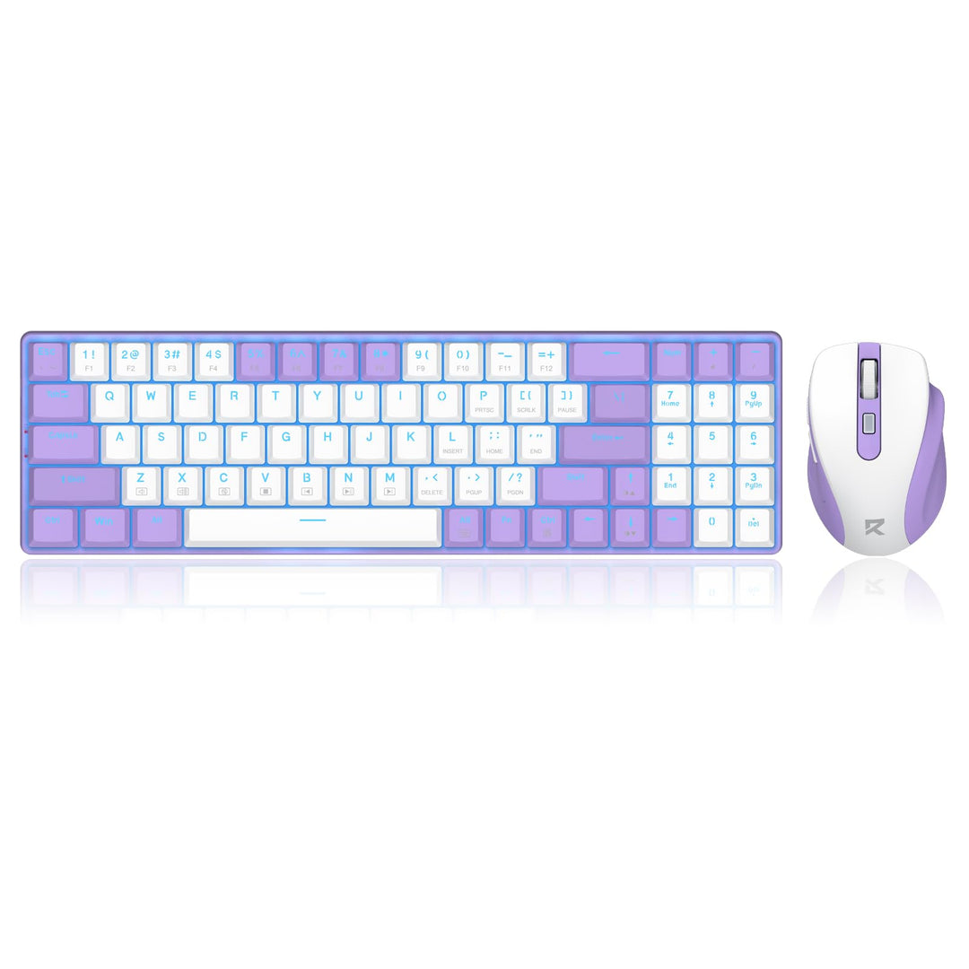Redragon BS8773 Wireless Tastatur- und Maus-Combo, 78 Tasten, 2,4 GHz Low-Profile Mechanische Tastat