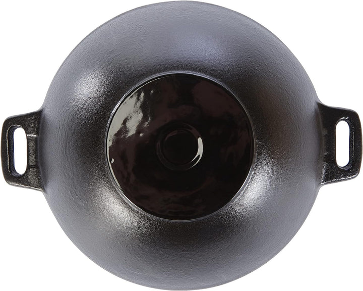 Kela 77747 Wok mit Deckel, Dünstrost, Stäbchen, Gusseisen, 24 cm Durchmesser, Induktionsgeeigent, Wo