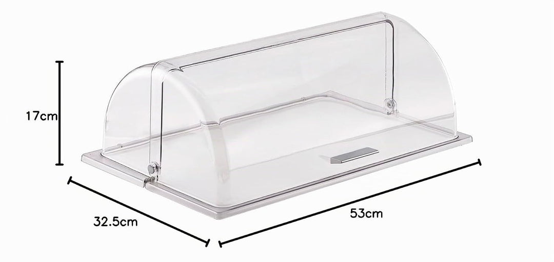 APS 11018 GN 1/1 Transparente Roll-Top Abdeckung weiss 170(H)x 325(W)x 530(L)mm