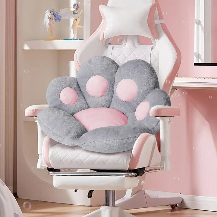 LANPEW Katze Pfot Rückenkissen Sitzkissen Cute Cat Paw Stuhlkissen Sitzkissen Plüsch Komfort Sitzpol