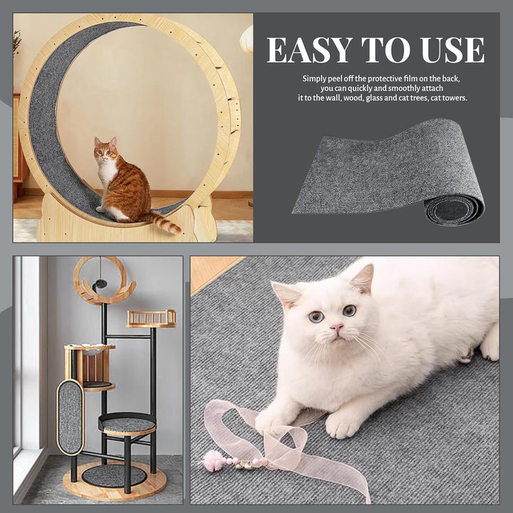 Kratzbaum für Katzen, selbstklebend, Katzenkratzer, Teppich, Kratzbaum für Katzen für Wand und Ecke,