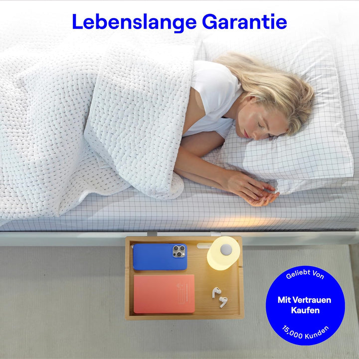 BedShelfie Bettseitiges Nachttischregal für Etagen- & oberes Bett, Studentenwohnheim Essentials, Hoc