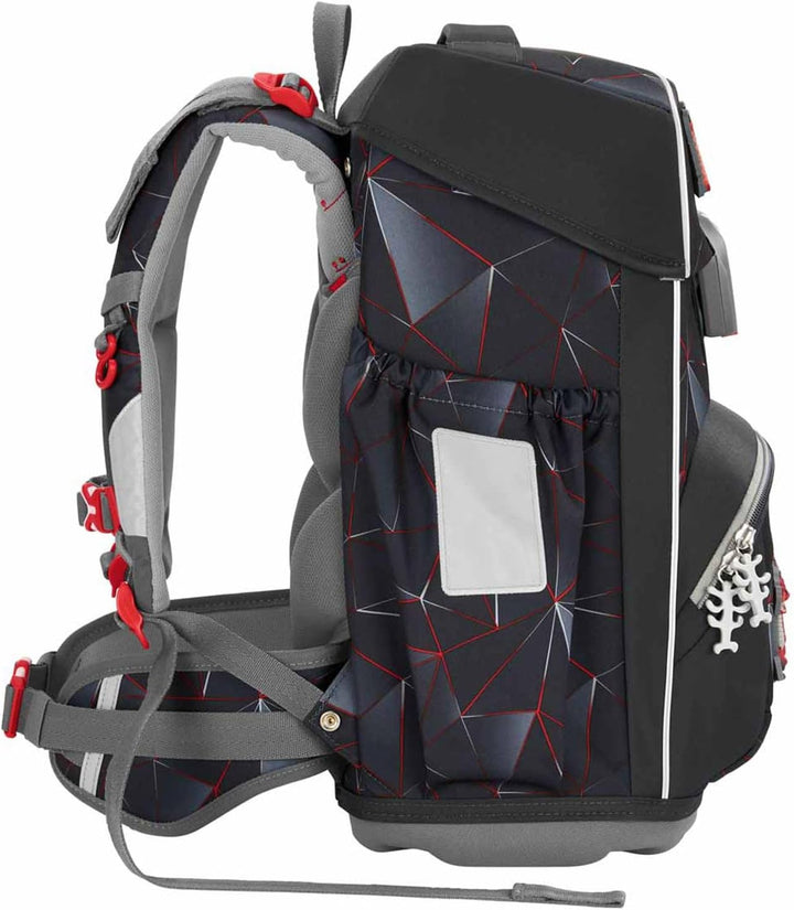 Step by Step Giant Schulranzen-Set „Dragon Drako“, 5-teilig, rot, ergonomischer Tornister mit Reflek