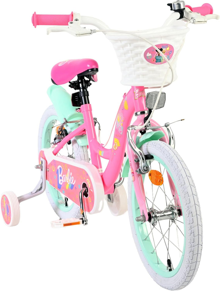 Volare Kinderfahrrad | 3–5 Jahre | Doppelte Handbremse, abnehmbare Stützräder, Pedalreflektoren &amp; Tr