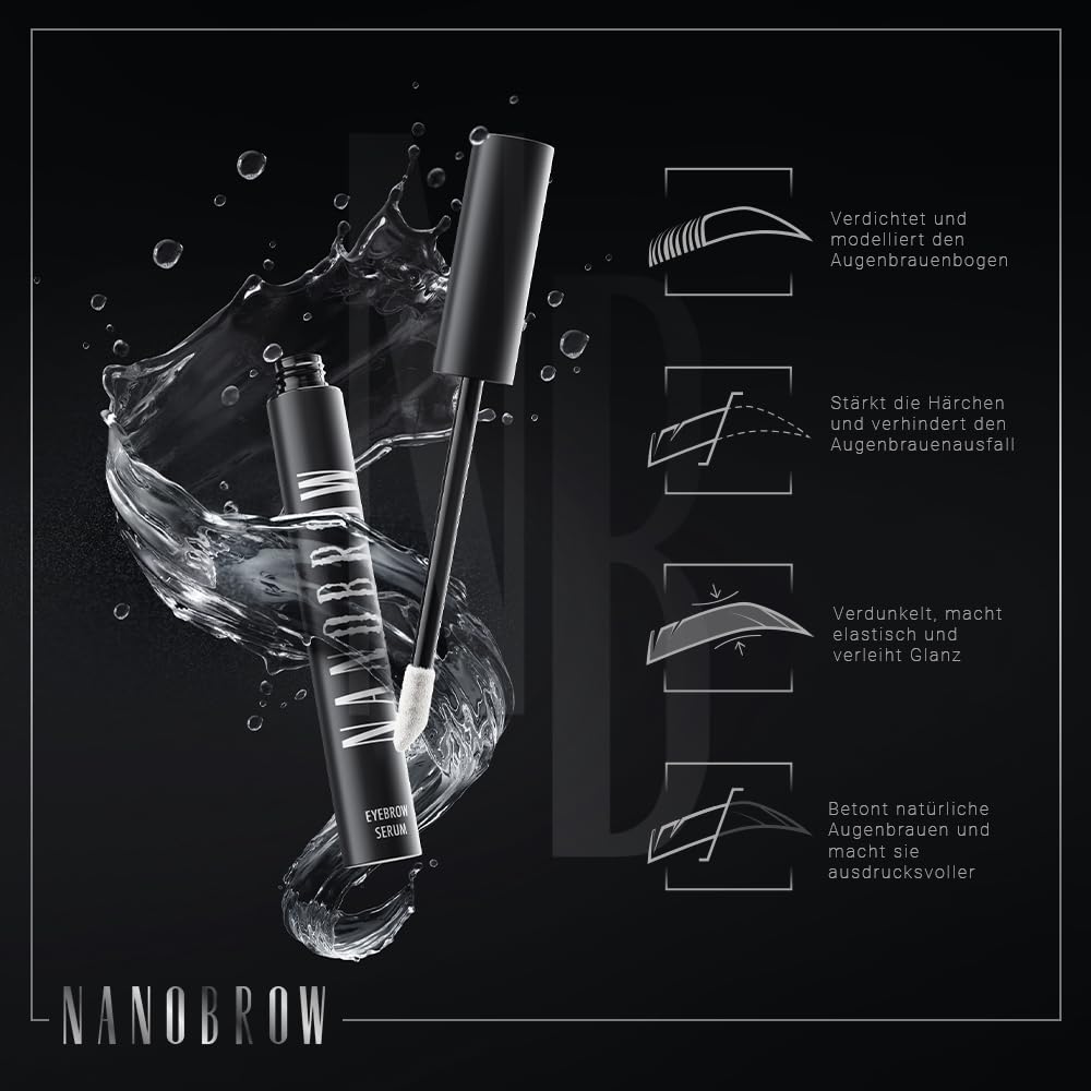 Augenbrauenserum Nanobrow Eyebrow Serum 5ml - Beschleunigung des Augenbrauenwachstums, dichte und st