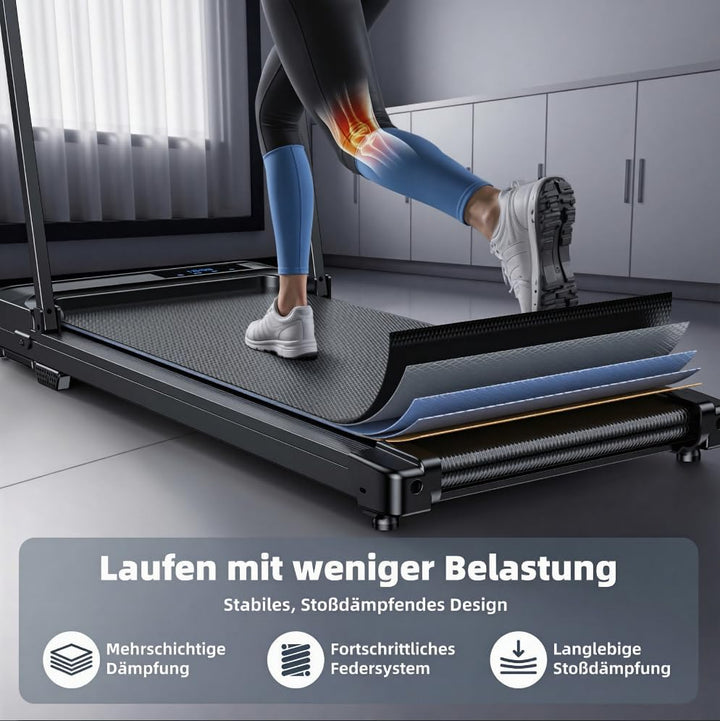 Laufband für Zuhause Walking Pad Klappbar - Home Schreibtisch Laufpad Faltbares Foldable Treadmill L
