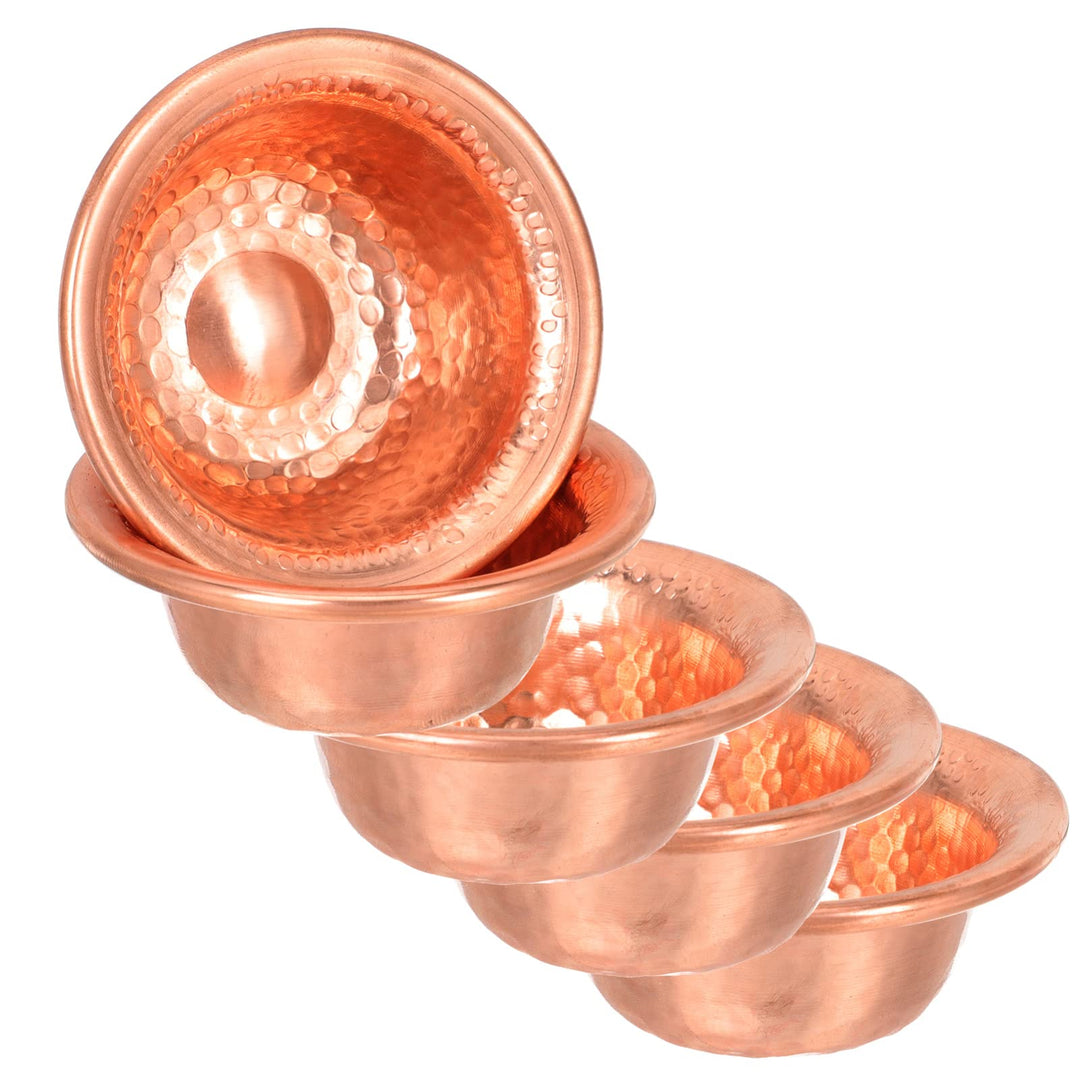 Beavorty 4stücke Kupfer Schale Buddhistisch Filigran Dekoration Wohnaccessoire Wasseropfer Schale Fü