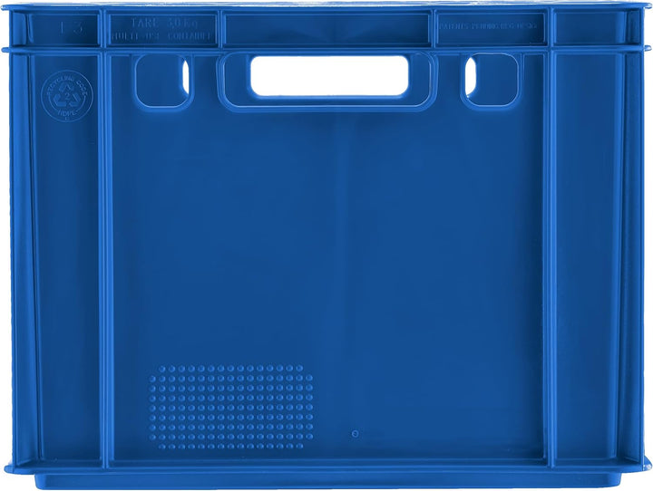 BURI Fleischerkiste 2x Metzgerkiste 60x40x30cm Lagerkiste E3 hoch | Extrem robuste Stapelkiste | Fle