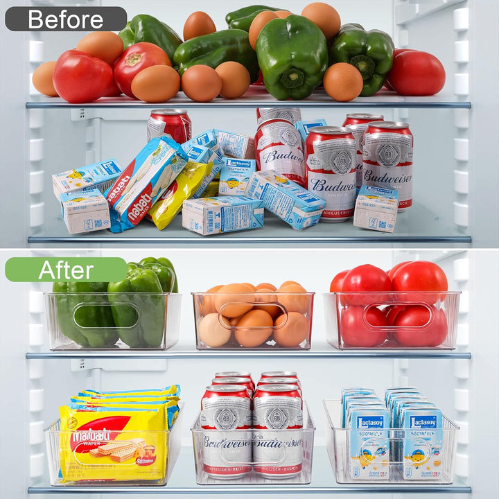 Kühlschrank Organizer 6er Set (6 Gross) - BPA Free, Küche Aufbewahrung & Organisation, Fridge Organi